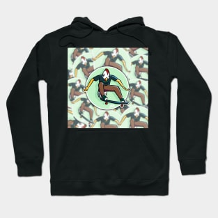 Skate Chicken Pattern Hoodie